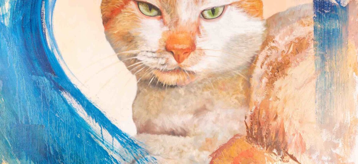 pintura retrato do gato Bruce